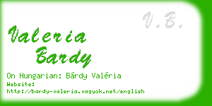 valeria bardy business card