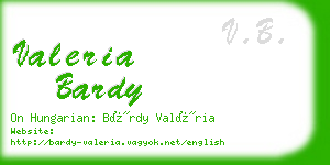 valeria bardy business card